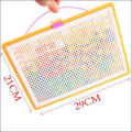 296 Pieces/Set Box-Packed Grain Mushroom Nail Beads Intelligent 3D Puzzle Games Jigsaw Board for Children Kids Educational Toys. 