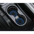 2Pcs 7cm/2.75inch Car Center Console Anti Slip Pad Easy Clean Dustproof Coaster Pvc Double Circle Honeycomb Pattern Car Interior. 