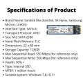 M.2 SATA 2280 128GB M2 SSD For Laptop Mix Brands. 