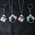 Hot Anime Jujutsu Kaisen Keychain Necklace Gojo Satoru Fushiguro Megumi Figure Enamel Pendant Keyring Cosplay Props Jewelry .