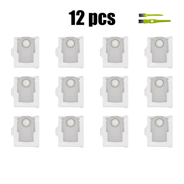 6/12/16 Pcs Dust Bag for Roborock Saros 10/10R S8 Maxv Ultra Q Revo Maxv P10/ Pro V20 P10S Pro P20 Pro/Q Revo Curvv/Plus/Pro