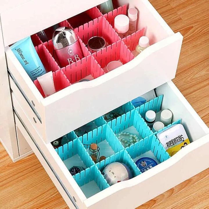 HOT DEALs no1 Drawer Organizer Adjustable stretch interlocking drawers. clapboard dividers. Grid closet sorting partition. plastic strips separator cabinet socks storage box