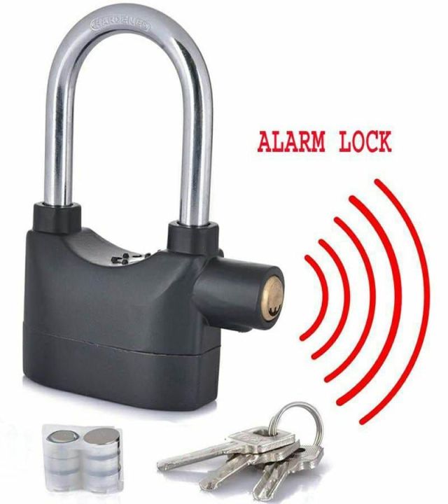 TREE FIT Heavy Duty Anti Theft System Security Pad Lock with Burglar Smart Alarm Siren Motion Sensor Secure for Home Door gate Cycle Shop Bike Office Shutter (