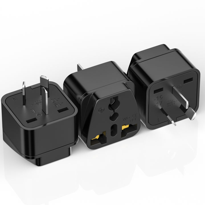 3PCS Universal Travel Adapter US CA UK EU to AU Australia Plug ...