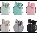 19-Piece Heat-Resistant Silicone Kitchen Knife Combi Cooking Utensils Set.