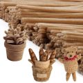 100/200/300 Pieces Light Brown Pipe Cleaners, Thick Fluffy Chenille Stems, Pipe Cleaner Crafts for Arts & Crafts. 