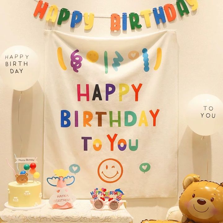 VIKAMA%20Birthday%20Tapestry%20Adorable%20Animal%20Party%20Decoration%20Backdrop%20Baby's%20100th%20Birthday%20Decoration%20Tapestry%20-%20Image%202