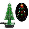 3D Christmas Tree LED DIY Kit Circuit - Xmas Tree Multicolor Electronic DC Light. 