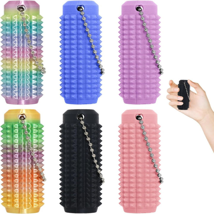 Pain Stim Fidget Toys Reduce Stress Roller for Adults Spiky Fidget Keychain for Anxiety Sensory Toys Novelty s for Friends