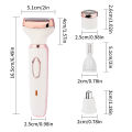 4 in 1 Women Electric Epilator Bikini Eyebrow Nose Lady Trimmer Facial Hair Removal Face Body Painless Female Shaver Depilator. 
