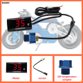 KOSO Oil Temperature Gauge Motorcycle Universal Oil Temperature Sensor LCD Digital Screen Mini Meter. 
