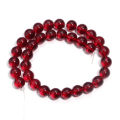 1 Strand Red Glass Beads 4/6/8/10/12mm Round Crystal Loose Spacer Bead for Jewelry Making Stuff DIY Necklace Bracelet Wholesale.