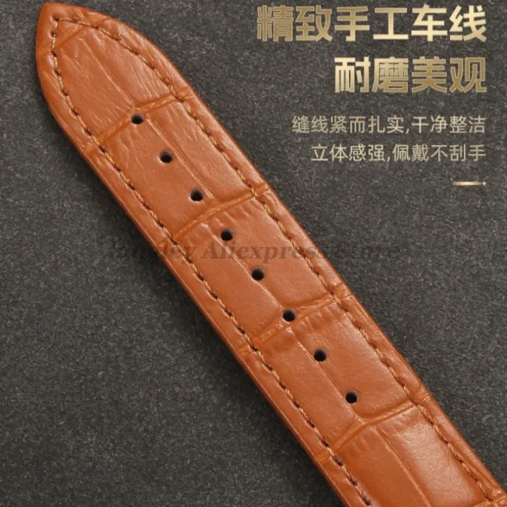 Genuine%20Calfskin%20Leather%20Watch%20Strap%20Slub%20Pattern%20Bracelet%2012/13/14/15/16/17/18/19/20/21/22/24mm%20Universal%20Watchband%20Accessories%20-%20Image%204