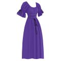 Women's Medieval Retro Style Princess Dress Square Neck Short Sleeve Tie Long Dresses Halloween Cosplay Evening Party Dresses. 