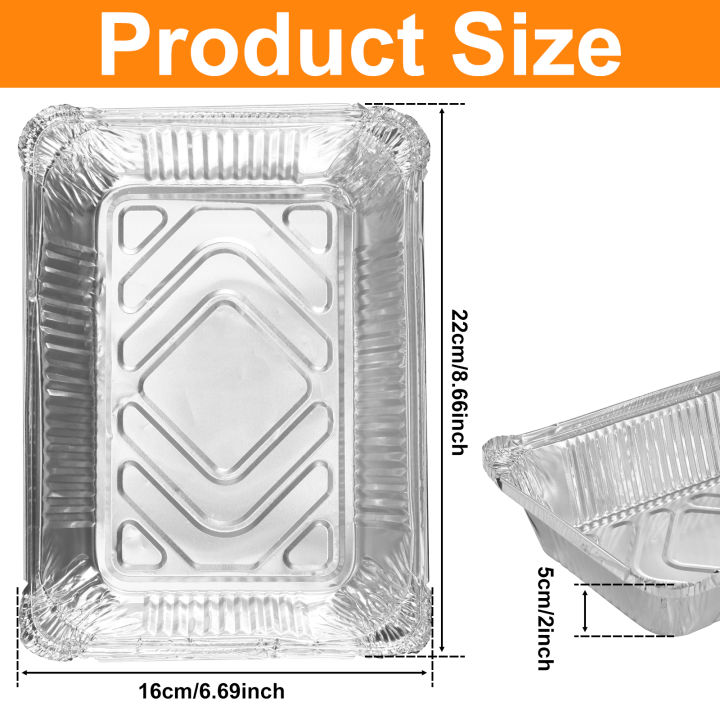 50%20Pcs%20Tin%20Foil%20Tray%20Aluminum%20Foil%20Trays%20Reusable%20Foil%20Baking%20Pans%20Disposable%20Food%20Container%20Non-Stick%20BBQ%20Trays%20for%20Cooking%20BBQ%20-%20Image%202