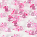 50pcs Mini Acrylic Blue Pink Pacifier Nipple Gender Reveal Table Scatter for Baby Shower Kids Birthday Party Decoration Supplies.