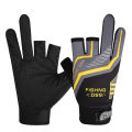 High Quality Fishing Gloves for Men Summer Fishing Road Sub Sunscreen and Anti Slip Ice Silk Breathable Thin Three Finger Gloves.