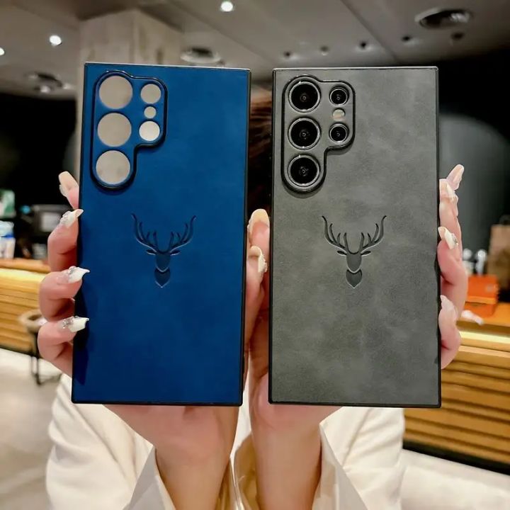 Luxurious Leather Case for Samsung Galaxy S24 Fe S23 Ultra S22 Plus S21 FE Note 20 Ultra  Anti Fall Protection Shell