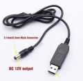 USB Converter Adapter Cable DC 12V PVC USB Boost Line for Router. 