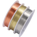 1 Roll 0.2/0.3/0.4/0.5/0.6/0.7/0.8/1mm Sturdy Copper Wire Beading Wire For Bracelet Necklace DIY Jewelry Making Accessories. 