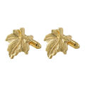 New Tide Alloy Leaf Men's Cufflinks Simple Maple Leaf Metal Sleeve Studs Button Retro Solid Shirt Button Dress Accessories. 