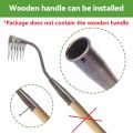 8/7/6/5teeth Garden Weeding Rake Heavy Duty Metal Gardening Hoe Weeding Rake Farm Tool for Gardening Weeding Loosening Soil Rake. 