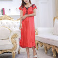 Nightgown Halter Ice Silk Sexy Dressschool Pajamas Simulation Silk Transparent Erotic Home Wear Long Skirt Models Large Size 2xl. 