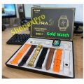 DT900 Ultra Smartwatch Gold Watch With 7 premium Strap.