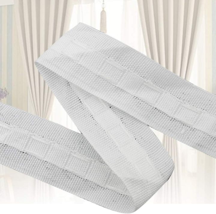 10%20meter%20Pencil%20Pleat%20Curtain%20Header%20Tape,%20Detachable%20Curtain%20Pinch%20Pleat%20tape%20for%20Curtains%20Spinning%20Cloth%20White%203cm%20Strong%20toughness%20Durable%20for%20Use/%20stip/tape%20-%20Image%202