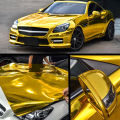 Premium Stretchable Chrome Mirror Gold Vinyl Wrap Self Adhesive Car Sticker Wrapping. 