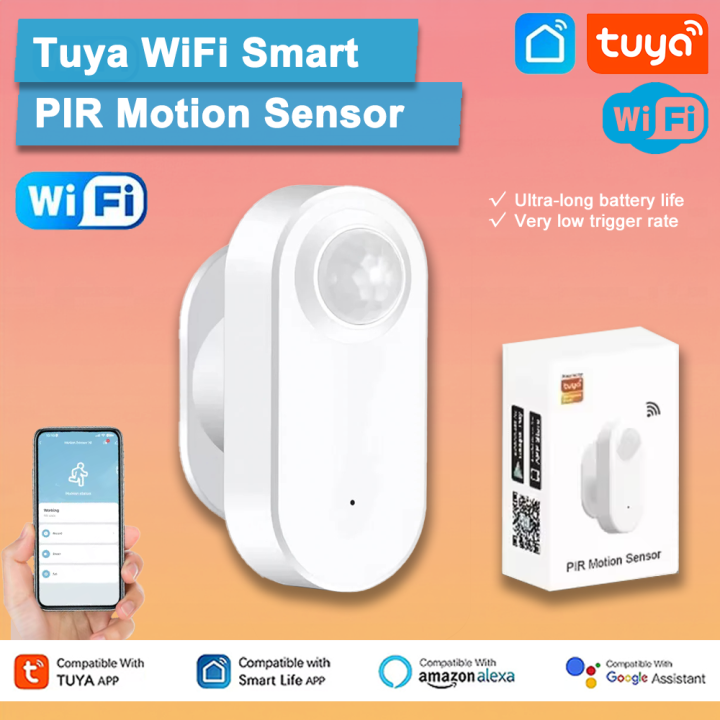 Tuya WiFi Human PIR Motion Sensor Motion Detecter 360° Rotatable Linked Smart Home Smart Security Alarm Alexa  Assistant