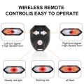Bike Turn Signal Rear Light Remote Bicycle Lights LED USB Rechargeable Bicycle Lamp Bike Wireless Warning Tail Light. 