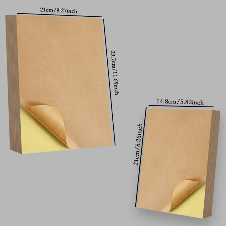 A4/A5%2020/50pcs%20Brown%20Self-Adhesive%20Paper%20Sticker%20For%20Inkjet%20Laser%20Printer%20Copier%20Light%20Dark%20Adhesive%20Backed%20Kraft%20Paper%20%20Label%20-%20Image%203