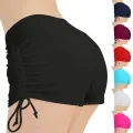 Women Swimsuit Panties Swimwear Beach Shorts High Waist Sides Adjustable Drawstring Stretch Sports Bathing Suit Tankini Bottoms. 