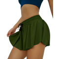 Women Summer Shorts Solid High Waist Casual Sport Pleated Skirt Pants Streetwear Gym Jogger Fitness Yoga Quick Dry Leggings.
