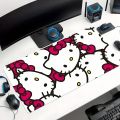 kawaii Tiling Pattern Hello k-Kitty pink bow SRO Mouse Pad Non-slip Lockedge Thickened Desktop MousePad Large Office Student. 