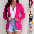 Women's Blazer 2024 Formal Blazer Women's Office Work Set Pocket Jacket Coat Loose women's wear. 