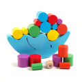 Wooden Moon Balance Block Game Stacking Balance Toy Montessori Fine Motor Training Educational Toys For Children Kids. 