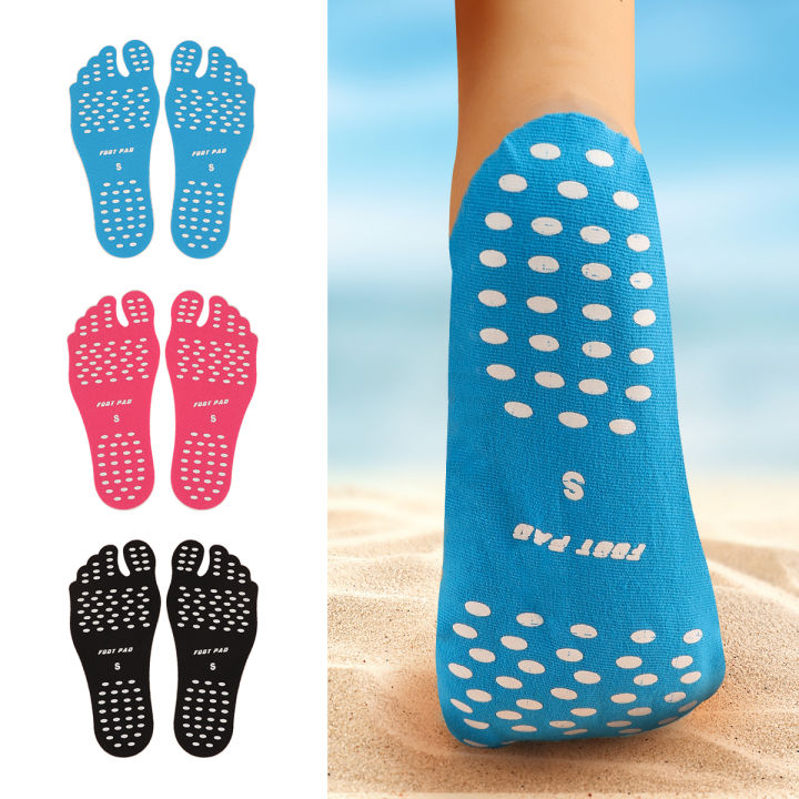Non-slip Seaside Beach Shoes Equipped with Anti-skid Shoes Beach Socks Pad Feet Sticker Insoles Flexible Beach Feet