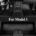 Custom Car Floor Mats waterproof wear-resistant anti-slip car floor mat for Tesla model 3  2017 2018 2019 2020 2021 2022. 