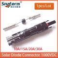 1 pcs PV Diode PV Connector IP68 Waterproof with 30A 20A 15A 10A Diodes solar cell panel Parallel Connection protection for PV. 