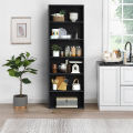 6-Tier 20 inch Bookcase and Bookshelf, Floor Standing -Story High Bookshelf, Shelf Display Storage Rack, Home Decorative Furniture, Suitable for Home Offices, Living Rooms, and Bedrooms, 72/20.