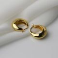 925 Sterling Silver plated Chunky Hoop Earrings for Women Geometric Circle Punk Ear Jewelry Party 2021 New Dropshipping.