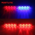 Police Strobe Lights Red Blue Flasher Auto Stroboscopes LED Strobe Light Automotive Emergency Warning Lamp For Motorcycle  4PCS. 