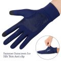 Summer UV Protection Sunscreen Gloves Thin Elastic Sun Protection Gloves Breathable Slip Resistant Anti-UV Mittens Sports.
