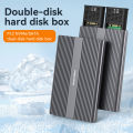 Blueendless Dual Bay M2 SSD Case Type C USB3.2 Gen2 10Gbps M.2 SATA NGFF Dual Protocol Aluminum Alloy PCIe NVMe SSD Enclosure. 