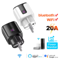 Smart Life WiFi 20A EU Plug With Power Monitoring Socket Timer Outlet Child Lock  Home Work with Alice SmartThings Alexa. 