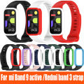 For Xiaomi Band 9 active strap Silicone Watch Strap Two-Color Smart Watchband Replacement Bracelet for Redmi mi band 3 strap. 
