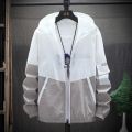Summer Hooded Jacket Men Women Waterproof Sun Protection Clothing Fishing Hunting Clothes Quick Dry Skin Patchwork Windbreaker.