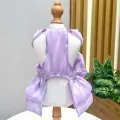 Luxury Girls Dog Weeding Dress Summer 7 Colors Bowtie Princess Dog Clothes D-Ring Cat Prom Dresses For Small Dogs Bichon Skirt. 